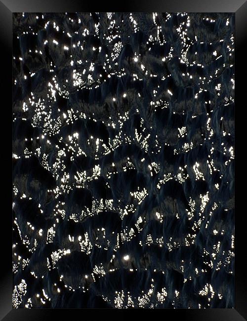 Liquid Black Framed Print by Liam Spence