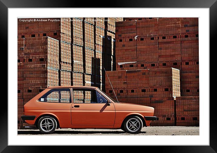 Mk1 Ford Fiesta Framed Mounted Print by Andrew Poynton