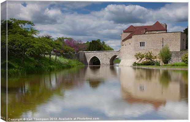 Leeds Castle Moat Canvas Print by Karl Thompson
