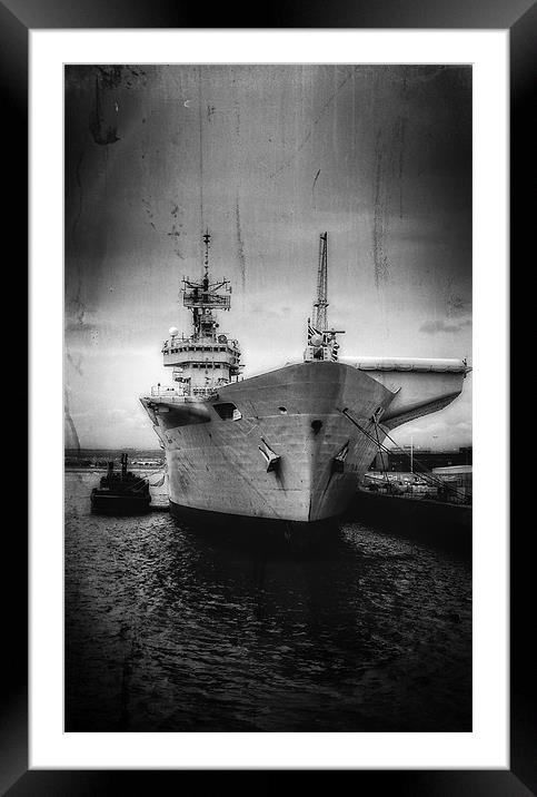 HMS Invincible Framed Mounted Print by holly lyndon
