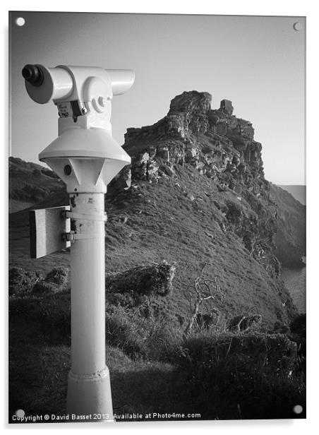 Valley of the rocks telescope Acrylic by David Basset