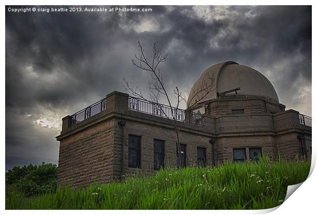 Dundee Observatory Print by craig beattie