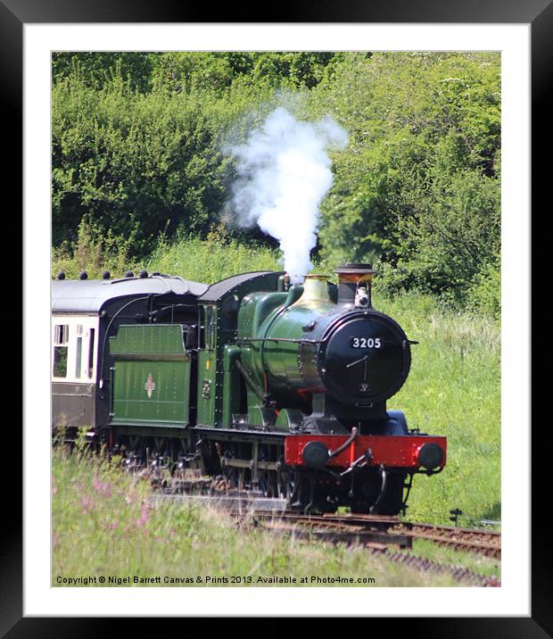 Steam Locomotive Framed Mounted Print by Nigel Barrett Canvas