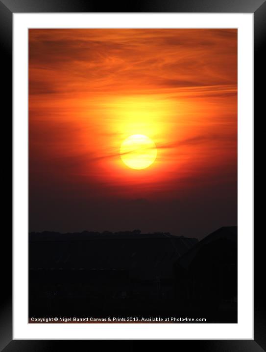Sunset Skyline Framed Mounted Print by Nigel Barrett Canvas
