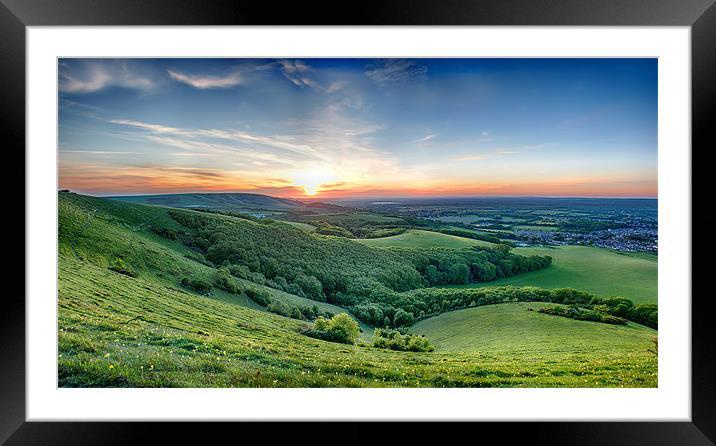 Butts Brow Sunset Framed Mounted Print by Phil Clements