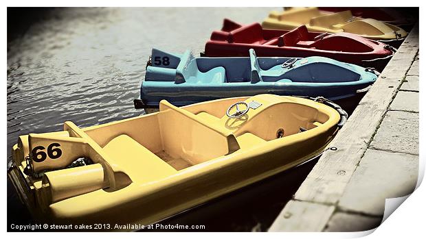 Toy boats 2 Print by stewart oakes