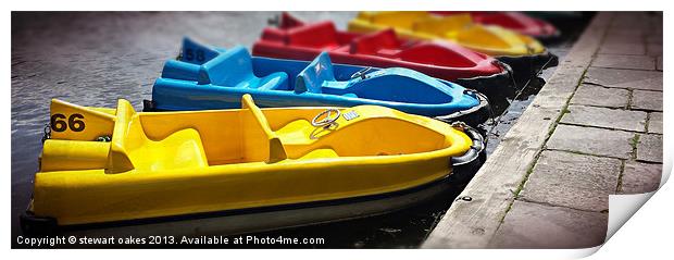 Toy boats 3 Print by stewart oakes
