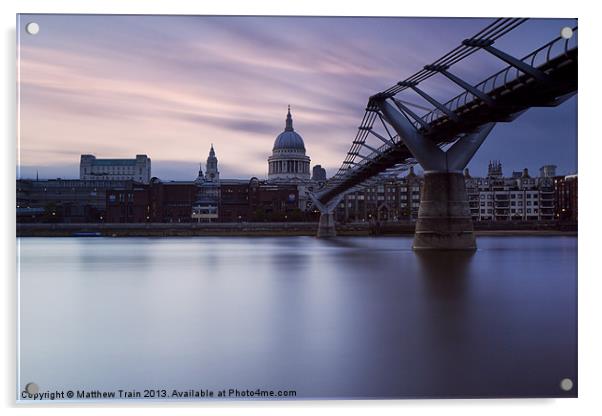 St Pauls Cathedral Acrylic by Matthew Train