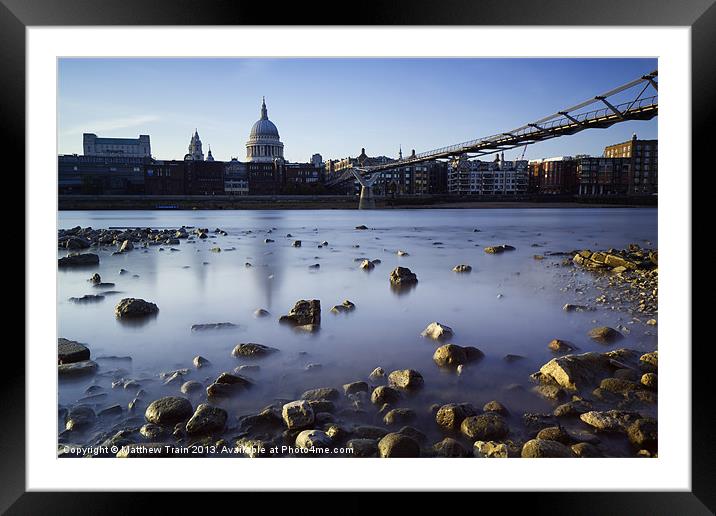 Thames View Framed Mounted Print by Matthew Train