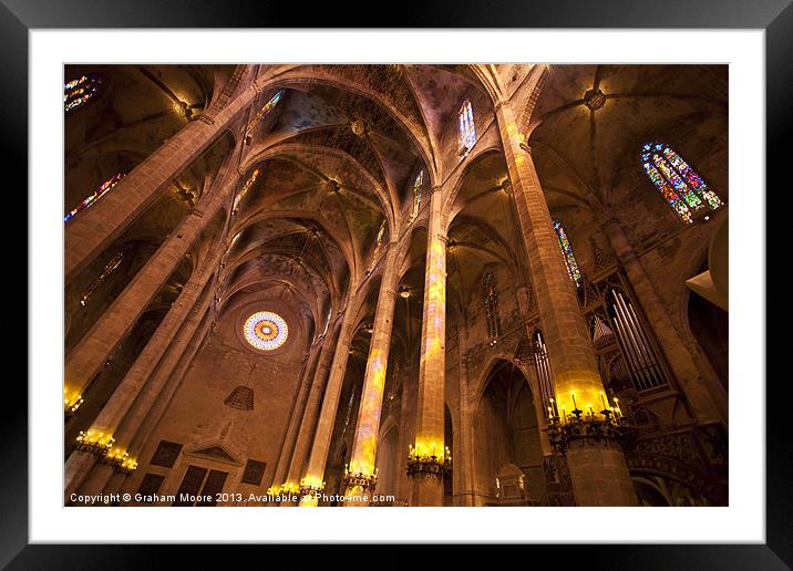 Inside Palma cathedral Framed Mounted Print by Graham Moore