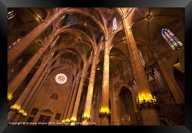 Inside Palma cathedral Framed Print by Graham Moore