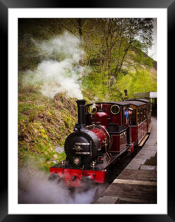 Steam Locomotive Dolgoch, Talyllyn, Wales, UK Framed Mounted Print by Mark Llewellyn