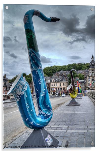 Saxophone Bridge, Dinant, Belgium Acrylic by Ann Garrett