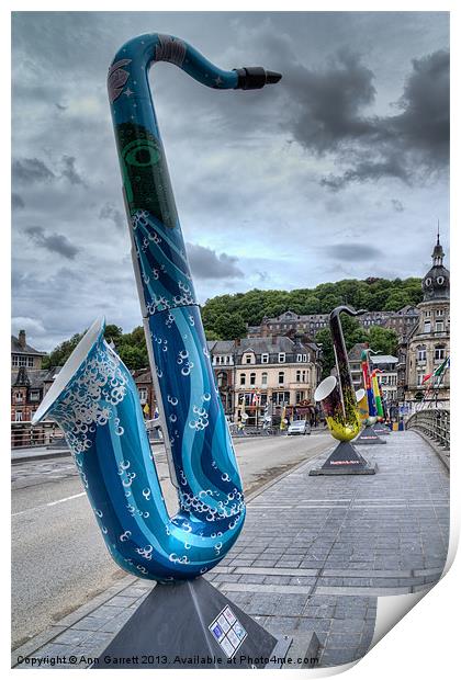 Saxophone Bridge, Dinant, Belgium Print by Ann Garrett