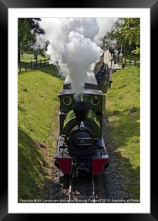 Whipsnade Zoo steam train Framed Mounted Print by Graham Custance