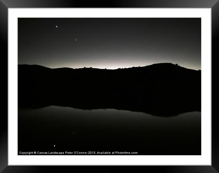 Moonlight On The River Framed Mounted Print by Canvas Landscape Peter O'Connor