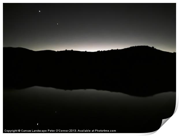 Moonlight On The River Print by Canvas Landscape Peter O'Connor