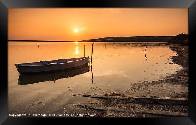 Sunset Reflections Framed Print by Phil Wareham