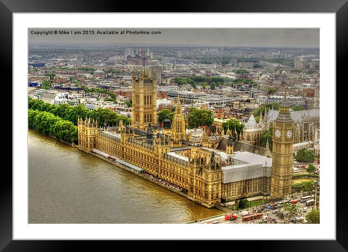 London through the eye Framed Mounted Print by Thanet Photos