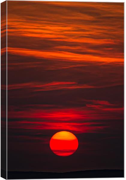 Exmoor Sunset Canvas Print by Mike Gorton