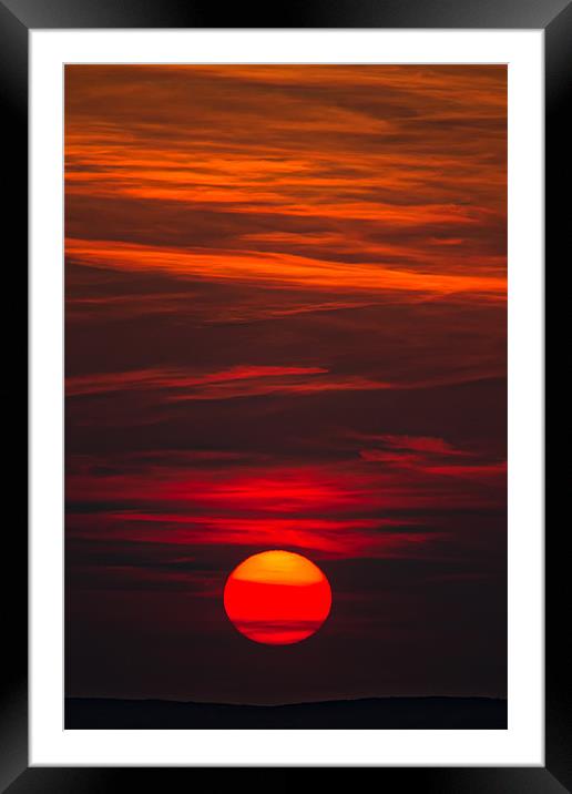 Exmoor Sunset Framed Mounted Print by Mike Gorton