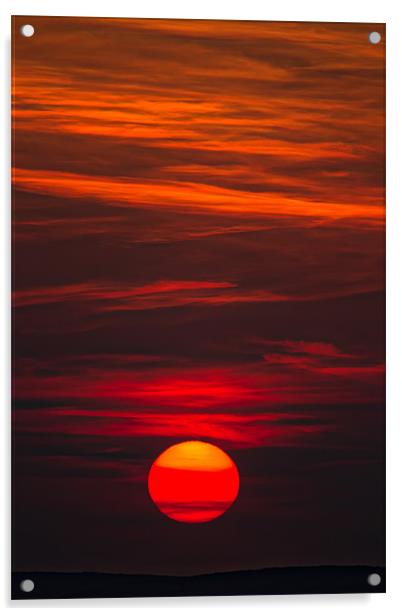 Exmoor Sunset Acrylic by Mike Gorton