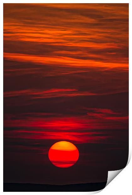 Exmoor Sunset Print by Mike Gorton