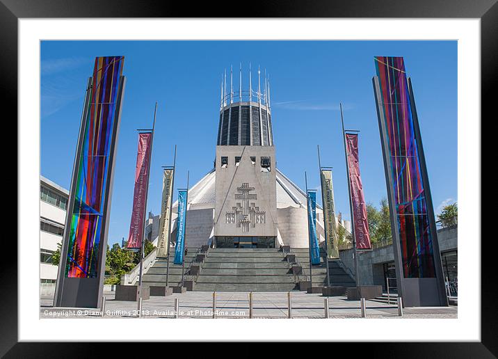 Liverpool Metropolitan Cathedral Framed Mounted Print by Diane Griffiths