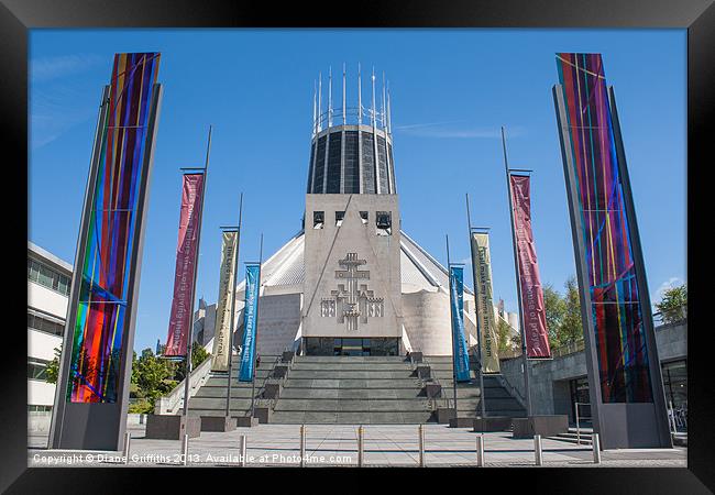 Liverpool Metropolitan Cathedral Framed Print by Diane Griffiths