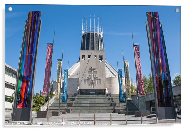 Liverpool Metropolitan Cathedral Acrylic by Diane Griffiths