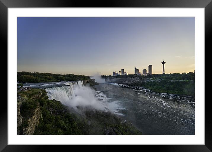 Niagara at Dusk Framed Mounted Print by Kieran Brimson