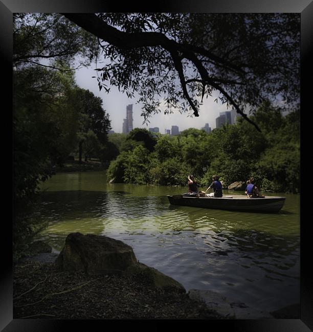 Central Park Relaxation. Framed Print by Kieran Brimson