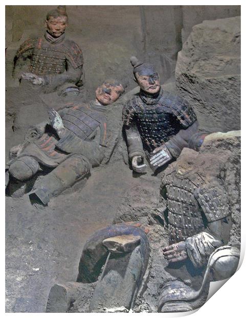 Terracotta Warriors,Xian,China Print by Reg Dobson