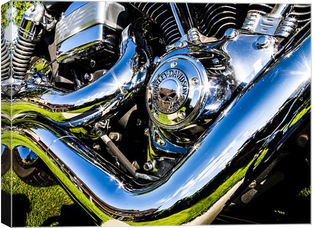 Harley Davidson Custom Chrome Canvas Print by Oxon Images