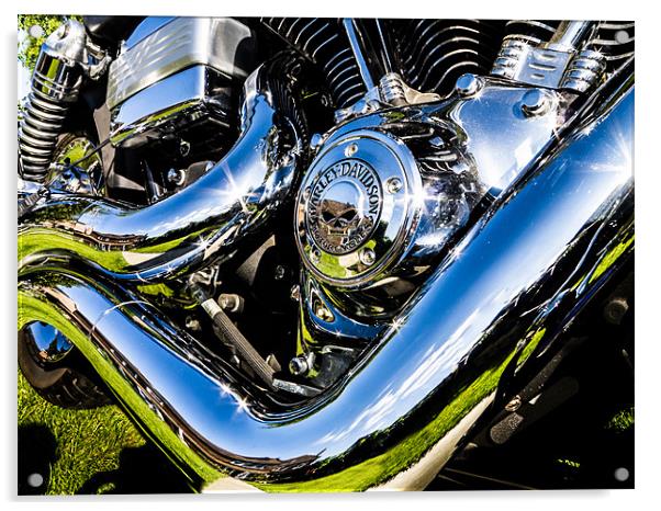 Harley Davidson Custom Chrome Acrylic by Oxon Images