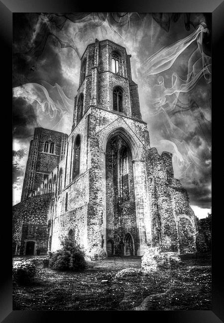 Spooky Wymondham Abbey Framed Print by Mike Gorton