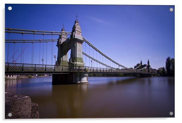 Hammersmith Thames Bridge Acrylic by David French