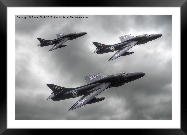 T7 Hawker Hunters Framed Mounted Print by Steve H Clark