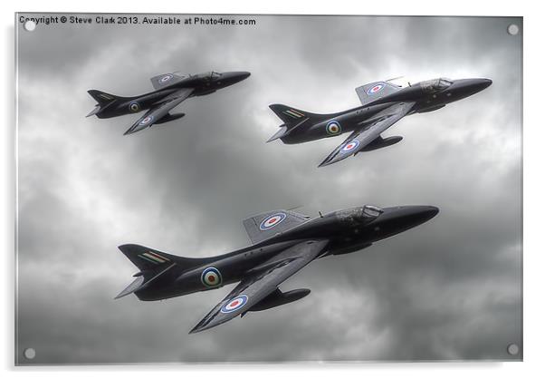 T7 Hawker Hunters Acrylic by Steve H Clark