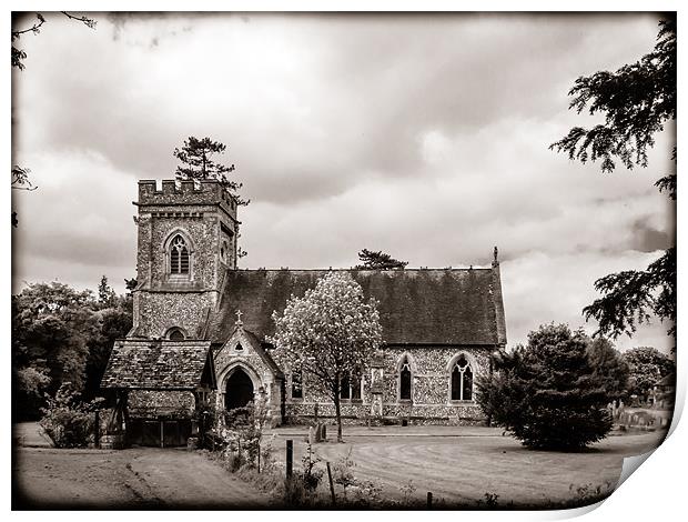 St Barnabas, Faccombe, Berkshire, England, UK Print by Mark Llewellyn