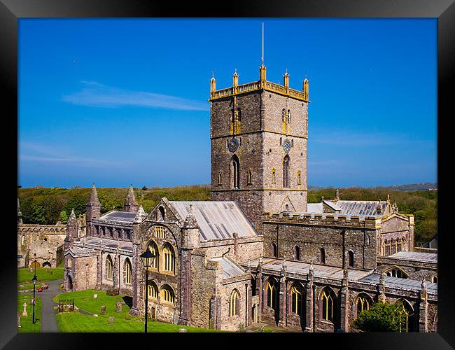 St Davids Cathedral, Pembrokeshire, Wales, UK Framed Print by Mark Llewellyn