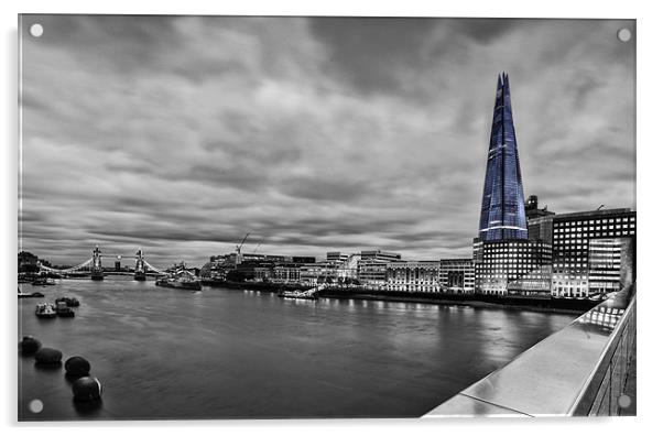 Shard and Tower Bridge Acrylic by Robert  Radford