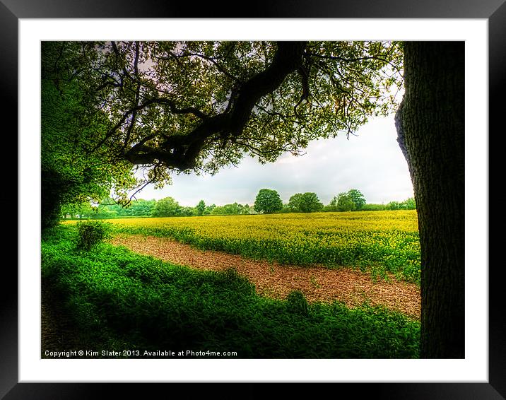 Across the Field Framed Mounted Print by Kim Slater