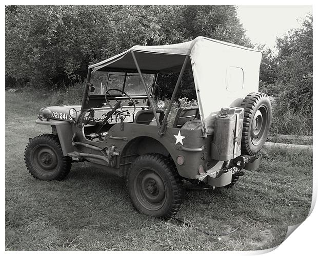 A Willys Jeep Print by Ursula Keene