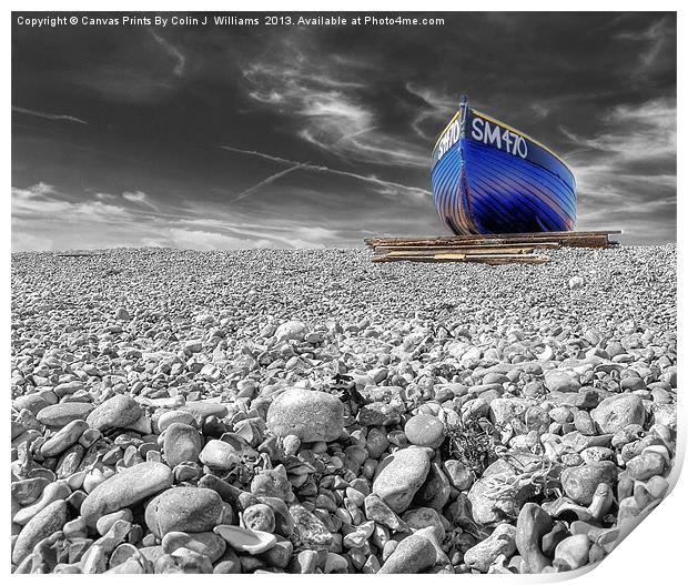 Fishing Boat - Goring By Sea Print by Colin Williams Photography