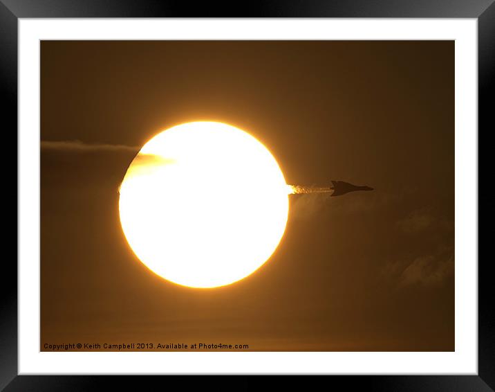 Vulcan Sunburst Framed Mounted Print by Keith Campbell