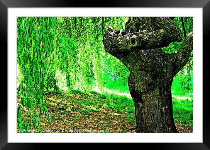 UNDER THE WILLOW Framed Mounted Print by David Atkinson