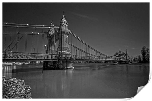 Hammersmith Thames Bridge Print by David French