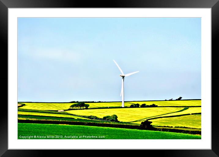 Wind Turbine 2 Framed Mounted Print by Alexia Miles