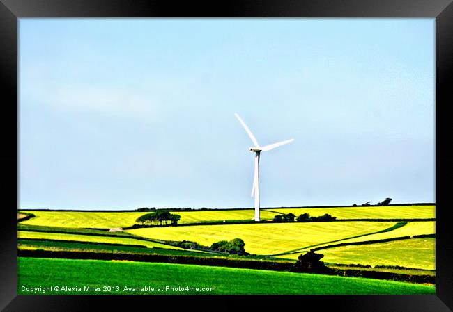 Wind Turbine 2 Framed Print by Alexia Miles